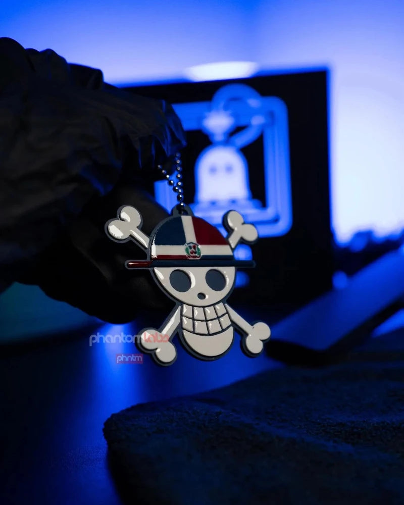 Straw Hat Pirate Skull Keychain | Country Flag Versions | Anime Inspired | 3D Printed Pride Llavero