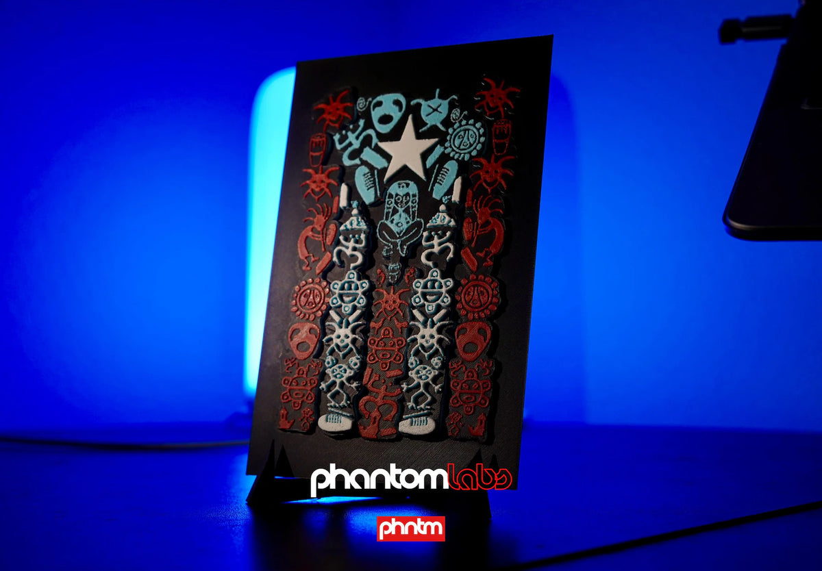 Taíno Puerto Rico Flag Wall Art - 3D Printed Boricua Heritage Decor