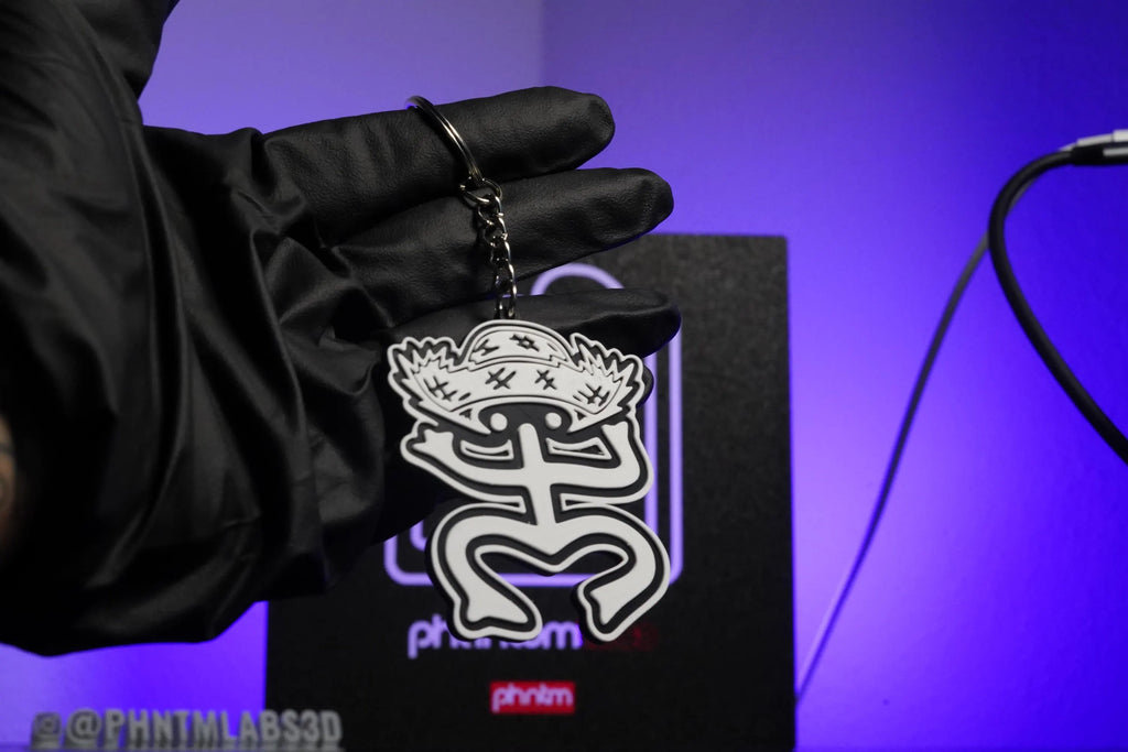 Taíno Petroglyph Symbols Keychain – 3D Printed Puerto Rican Charm