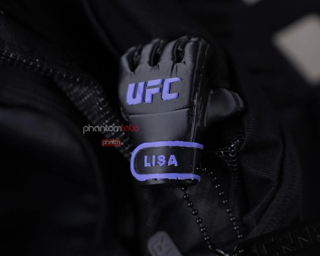 UFC Style Mini MMA Glove Keychain | Custom Name Gym Bag Charm Personalized