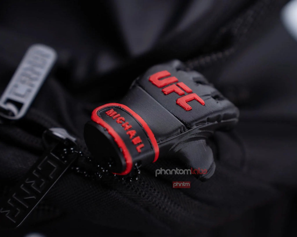 UFC Style Mini MMA Glove Keychain | Custom Name Gym Bag Charm Personalized