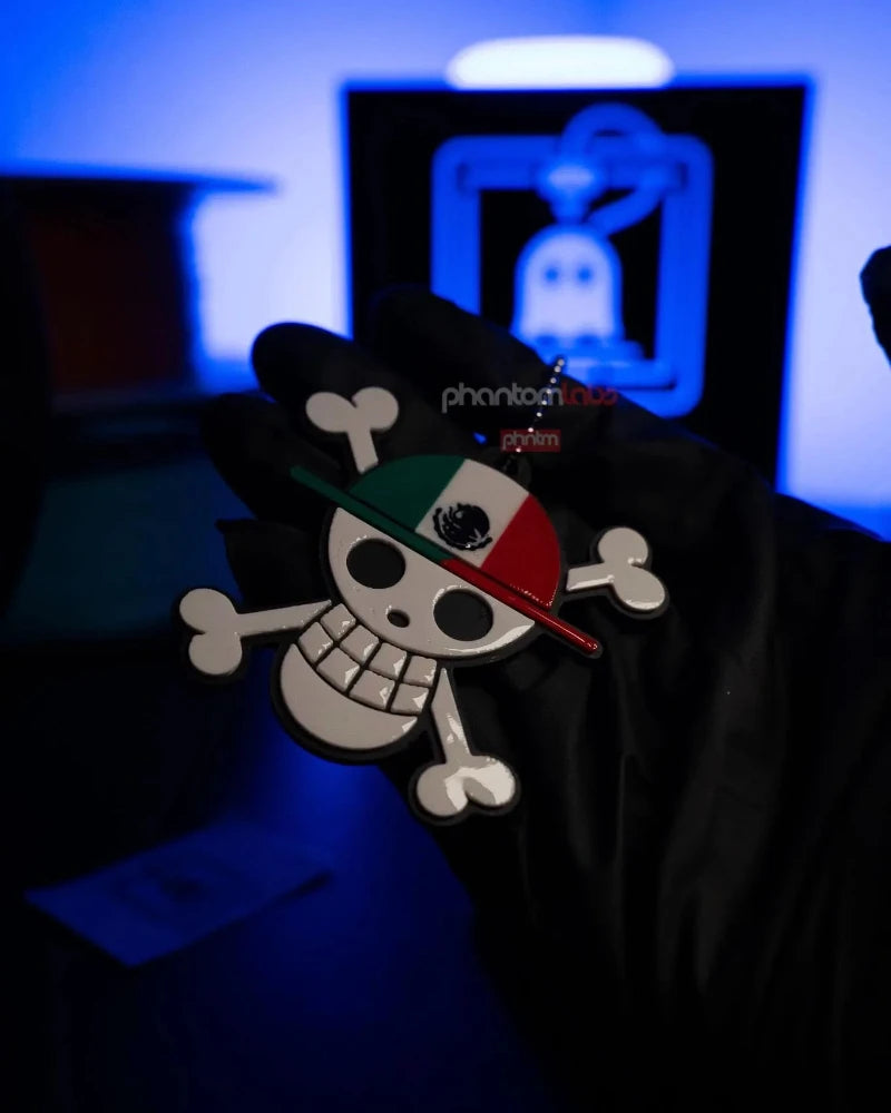 Straw Hat Pirate Skull Keychain | Country Flag Versions | Anime Inspired | 3D Printed Pride Llavero